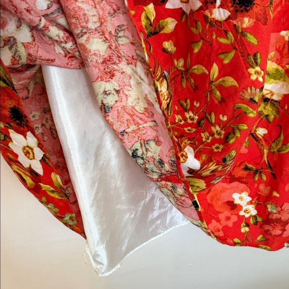 Premise Red Floral Mini Dress - Picture 3 of 7